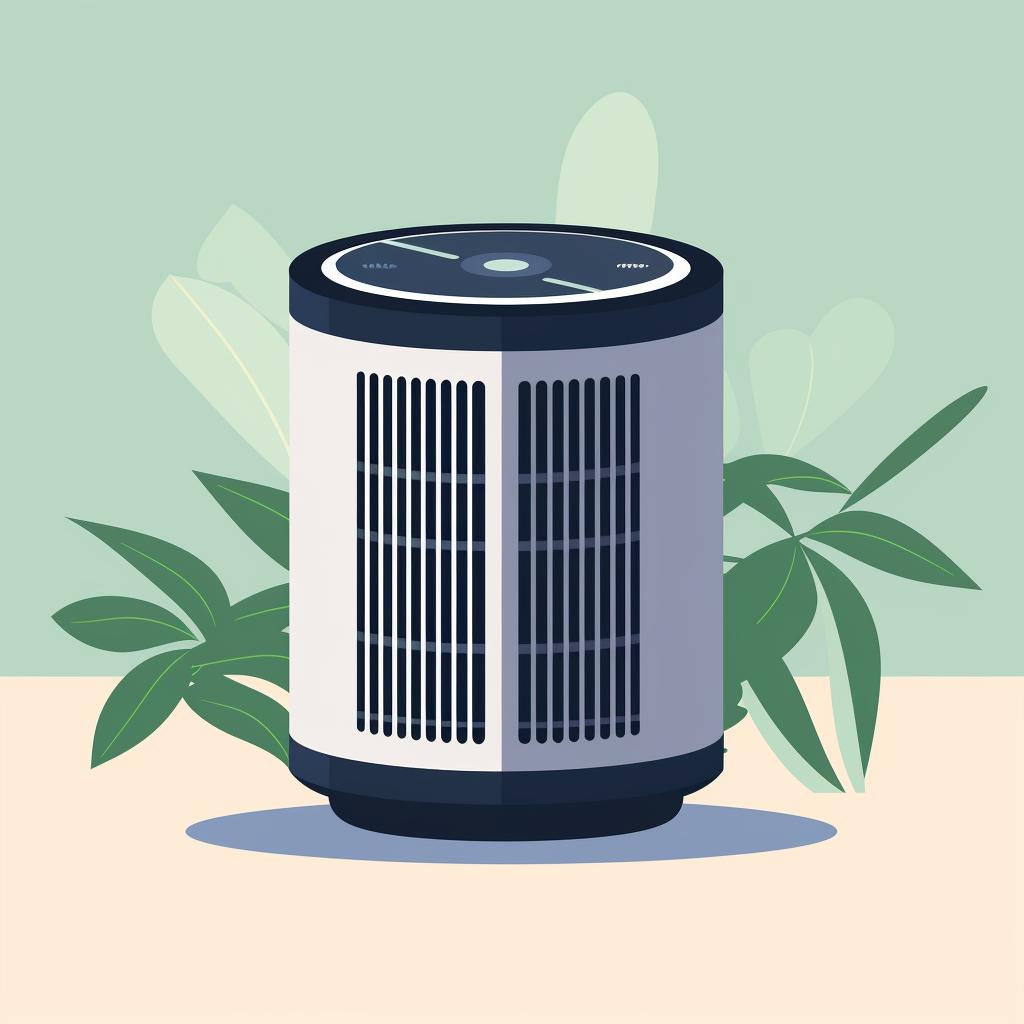 An unplugged air purifier